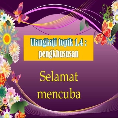 Ulangkaji topik pengkhususan