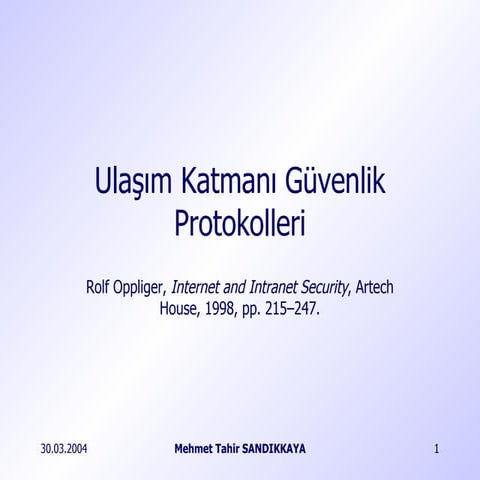 Ulasim Katmani Guvenlik Iletisim Kurallari