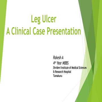 Diabetic foot ulcer case presentation | PPTX