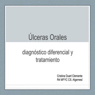 Úlceras orales (por Cristina Duart)