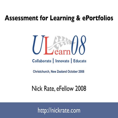 Ulearn08: AFL & ePortfolios
