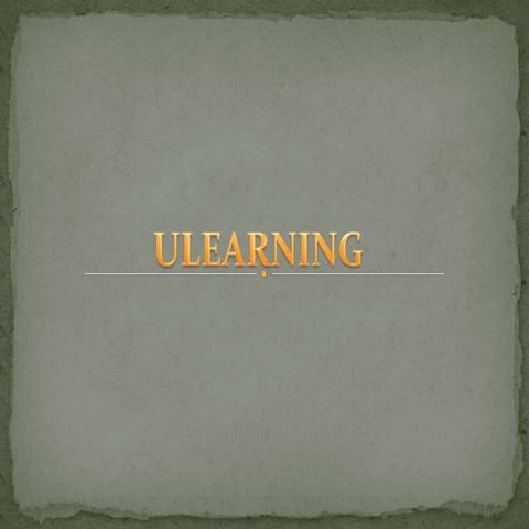 U - Learning | PPTX