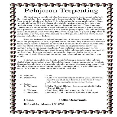 Cerpen Pengalaman Pribadi