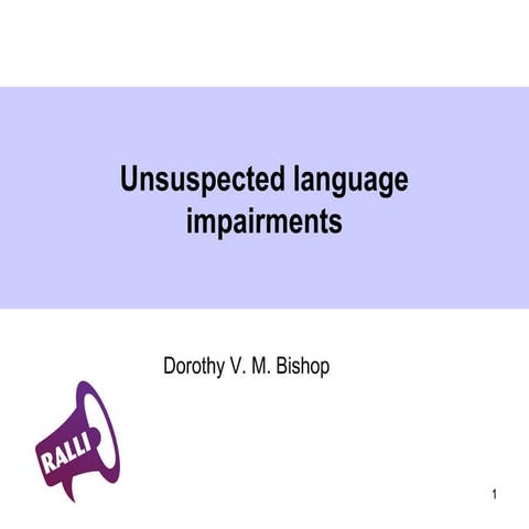 Unsuspected language impairments