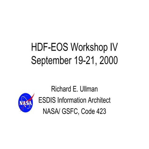 HDF-EOS Workshop IV
