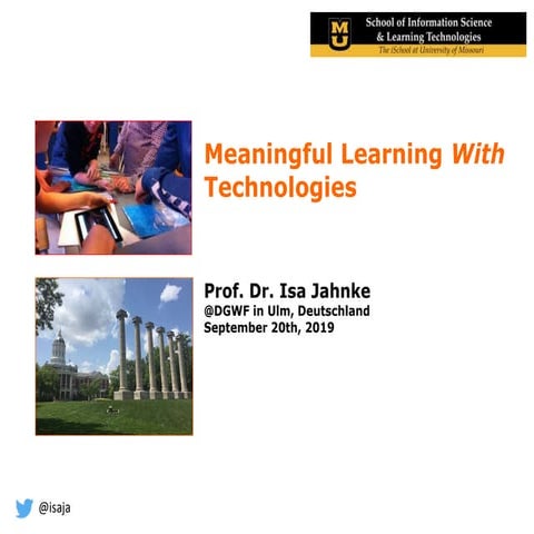 Active-Meaningful Learning with Technologies 