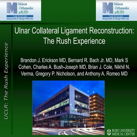 Ulnar Collateral Ligament (UCL) Reconstruction