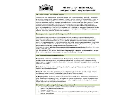 Algtabletter opis i stosowanie