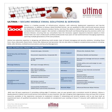 Ultima - Mobile Data Security