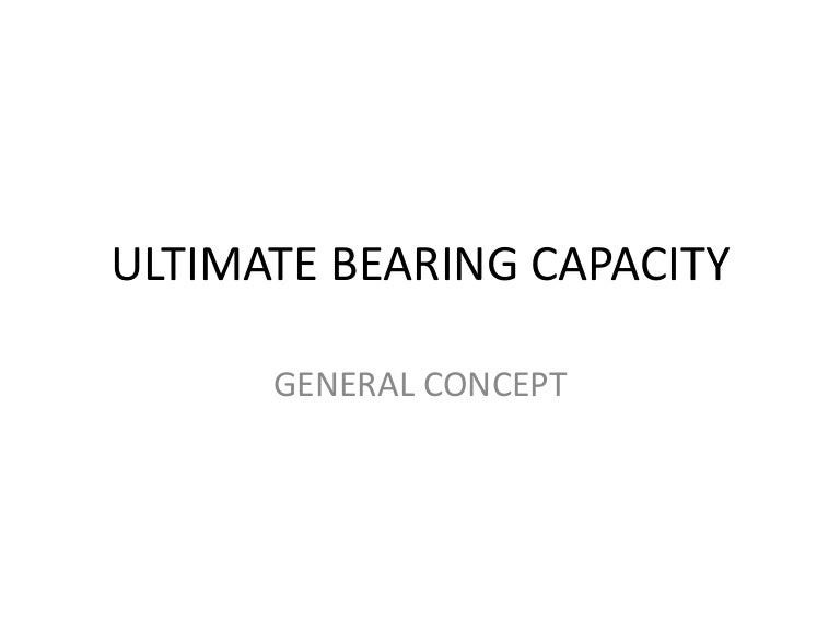Ultimate bearing capacity