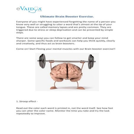 Brain Exercise Tips