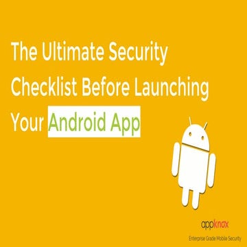 The Ultimate Security Checklist Before Launching Your Android App