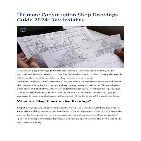 Ultimate Construction Shop Drawings Guide 2024: Key Insights