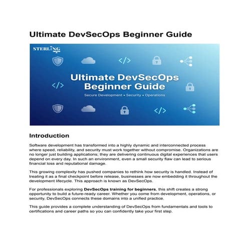Ultimate Beginner's Guide to DevSecOps: Career, Certification, and ...