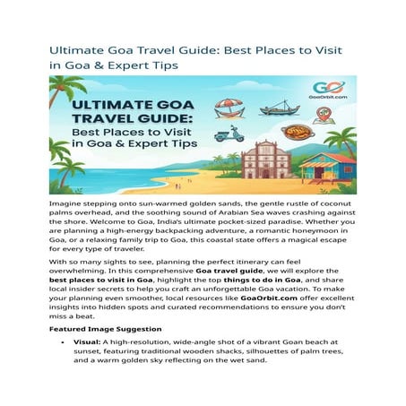 Goa tour packages | PDF