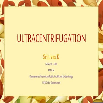 Ultracentrifugation