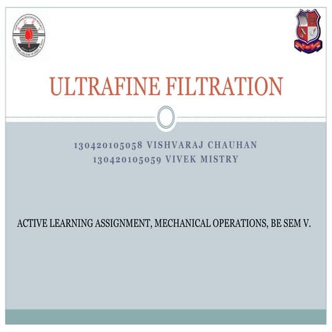 Ultrafine Filtration