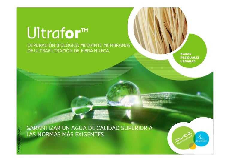 Ultrafor depuración biológica mediante membranas de ultrafiltración