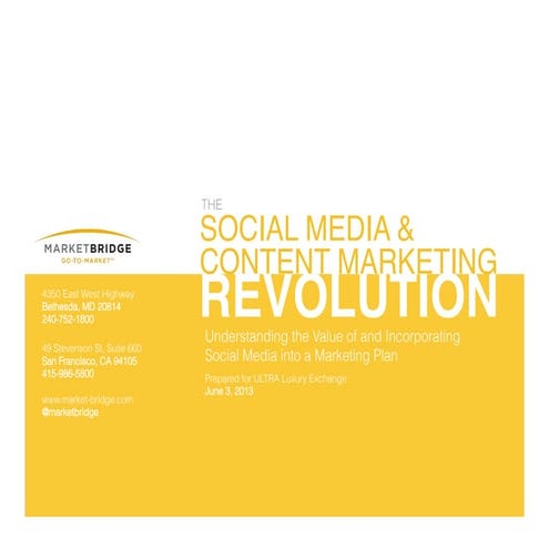 The Social Media & Content Marketing Revolution