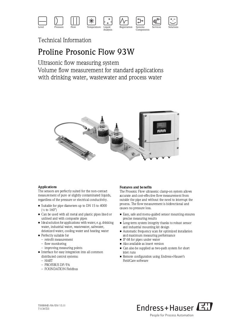 Ultrasonic Flowmeter Drinking Water Wastewater