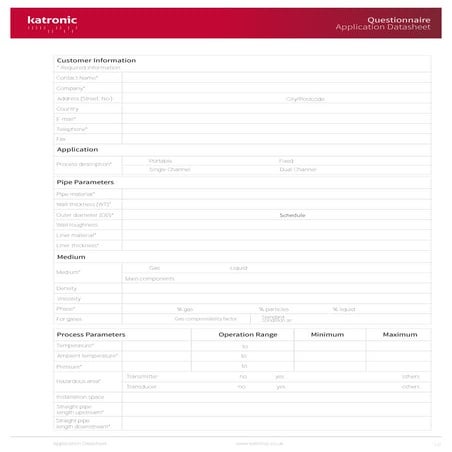 Ultrasonic Flow Meters - Customer Specification Demand