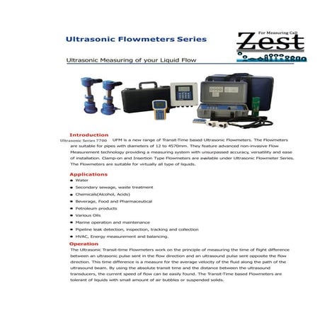 Ultrasonic Flow Meters | PDF | Chemistry | Science
