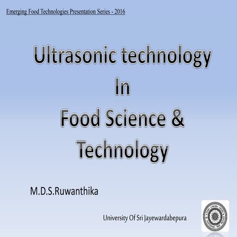 Ultrasonic freezing