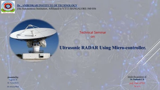 Ultrasonic radar mini project | PPT