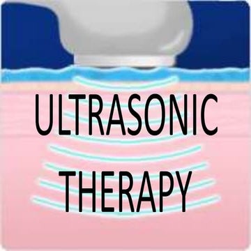 Ultrasonic therapy