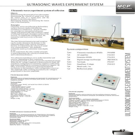 Ultrasonic waves experiment system