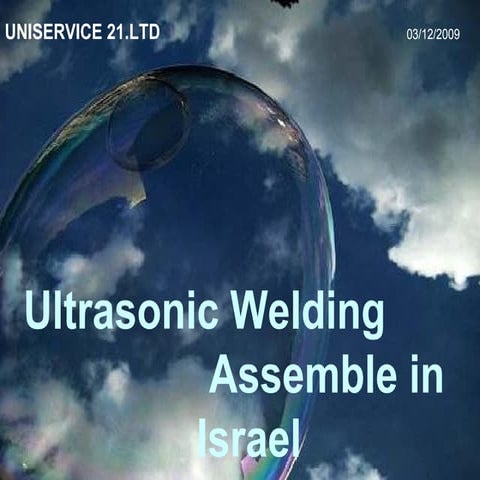 Ultrasonic welding