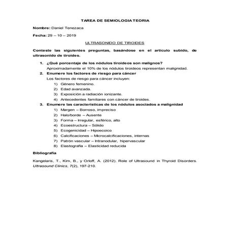 Semiología - Ultrasonido de tiroides