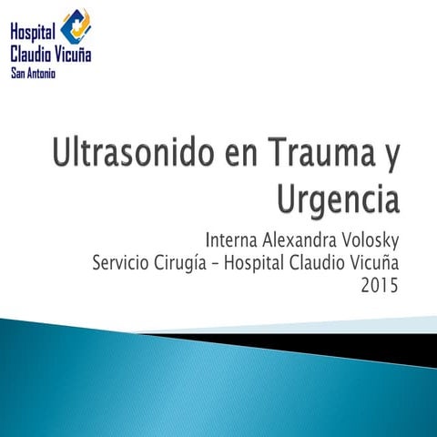 Ultrasonido en Trauma y Urgencia