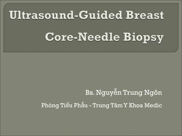Ultrasound-Guided Breast Core Biopsy