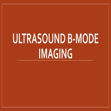 Ultrasound B- Mode Imaging