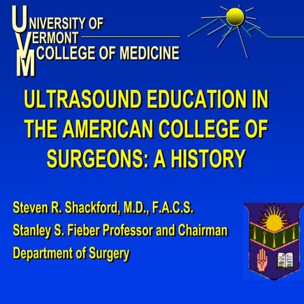 Ultrasound Education In The American College Of Surgeons A History