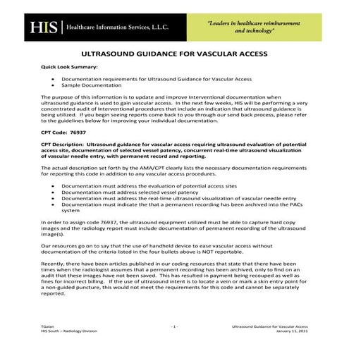 Ultrasound guidance for vascular access