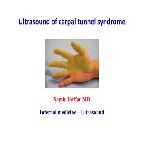 Ultrasound of carpal tunnel syndrome