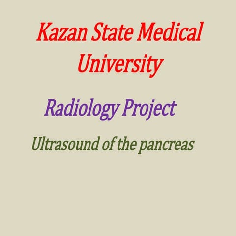 Ultrasound of pancrease in Radiology