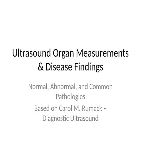 Sonographic anatomy of abdomen and pelvic organ | PPTX