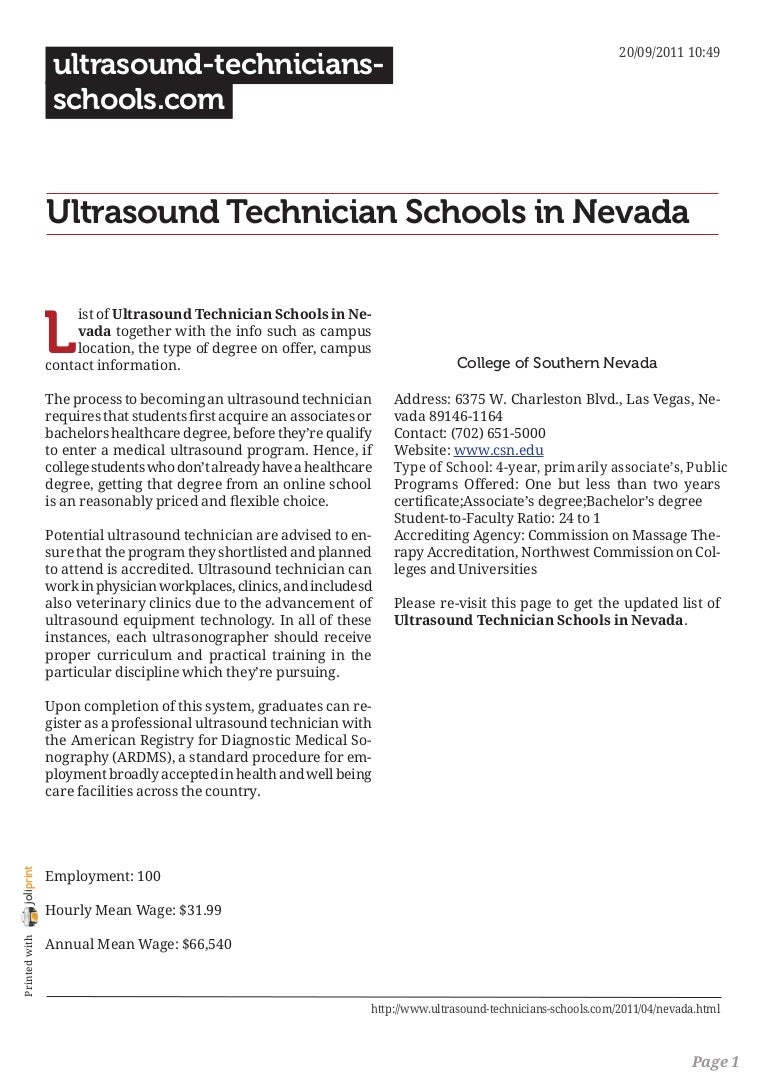 ultrasound-technician-schools-in-nevada