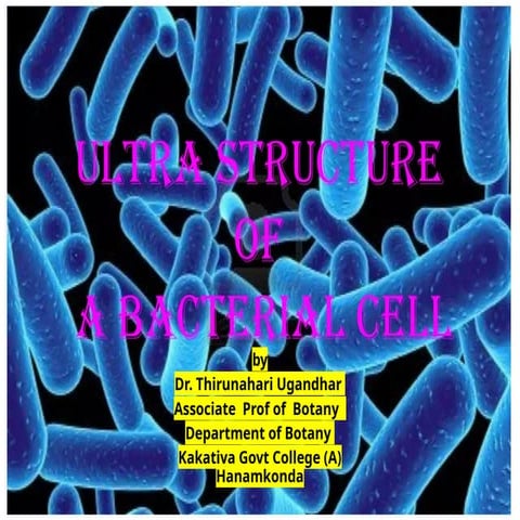 Ultra Structure of Prokaryotic Cell.pptx By Thirunahari Ugandhar