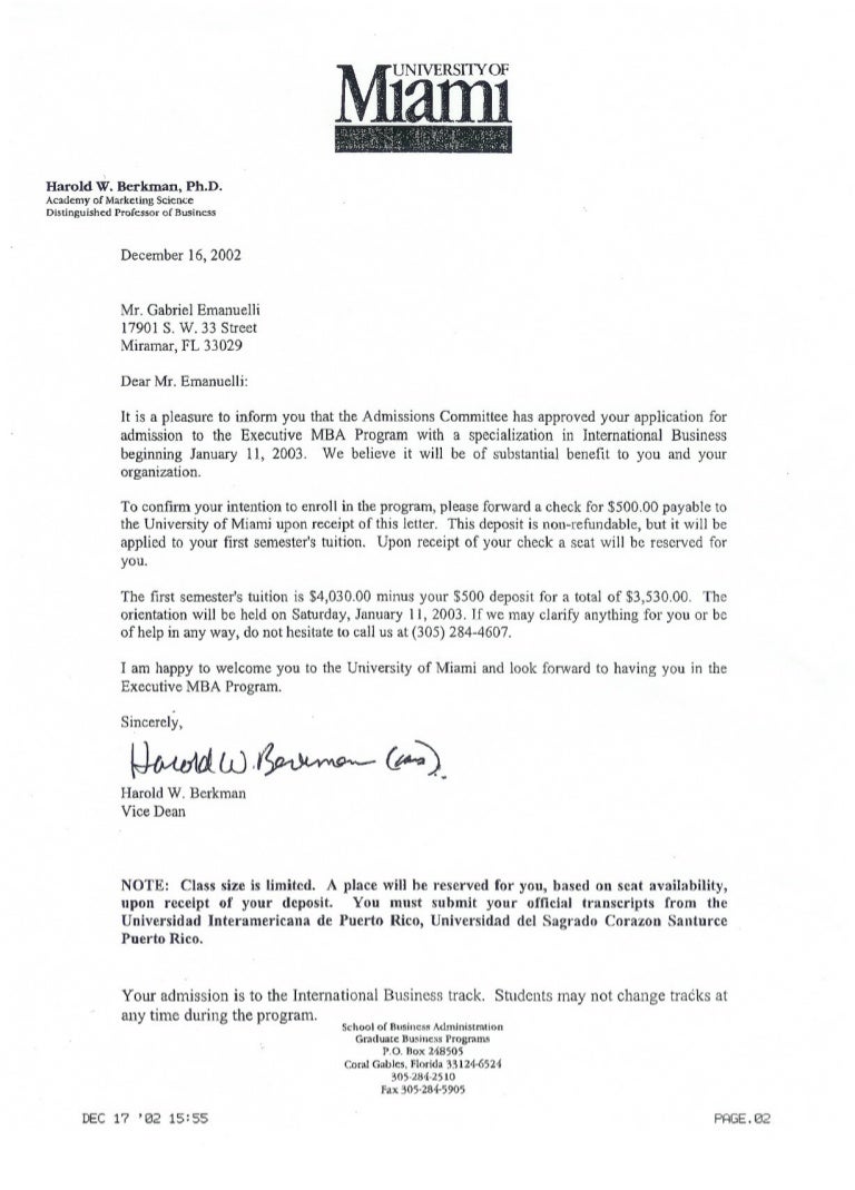 university of miami application essay