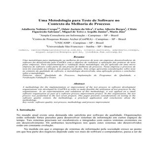 Uma Metodologia Para Teste De Softw...