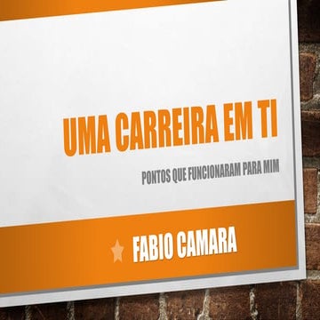 Uma carreira em ti 2014