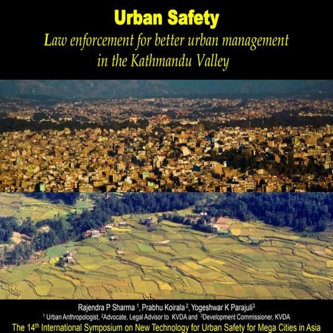 USMCA 2015: Urban Safety: Law enforcement for better urban management  in t...