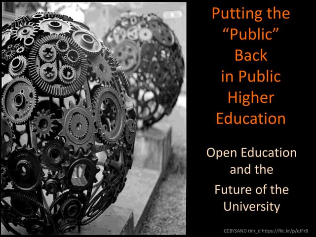 Open and Public: U Wisconsin Madison OER Meetup