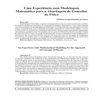 Uma experiência com modelagem matem...