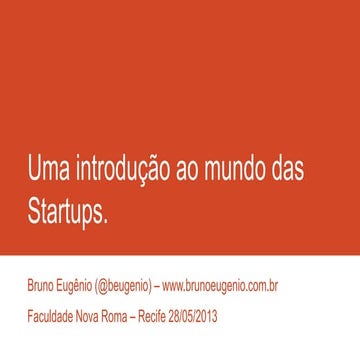 Uma introdução ao mundo das startups