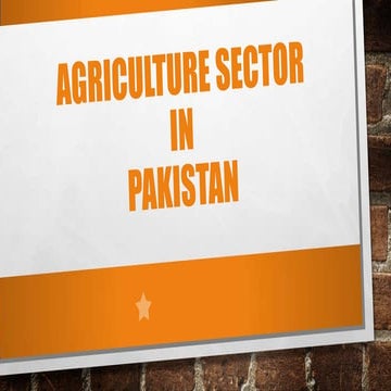 agriculture of pakistan